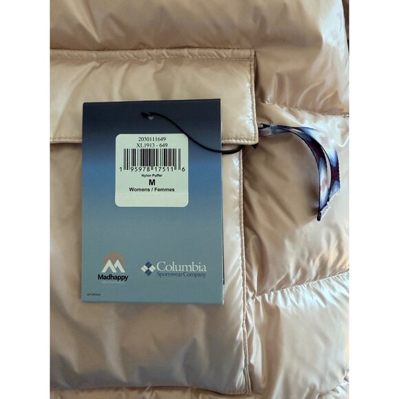 Madhhappy × Columbia Mauve Vapor Down Puffer Jacket 800 Fill M Convertible NWT - Picture 7 of 15